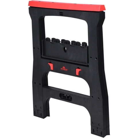 Cavalete Plástico 35Kg Preta Worker 69x53x80.5cm Reforçado