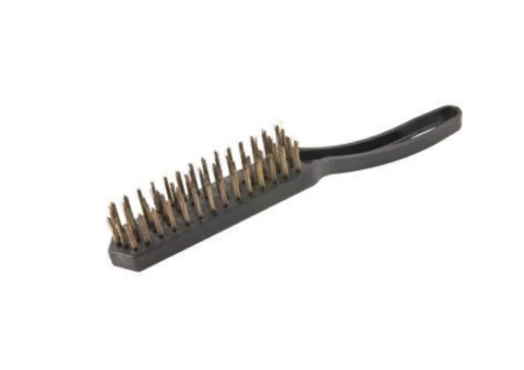 Escova Manual Aço 5 Fileiras Cabo Plástico Limpeza Vonder