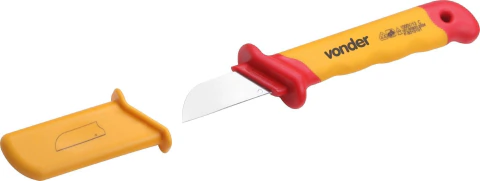 Faca Reta para Desencapar Cabos 7'' Isolada Iec60900 Vonder