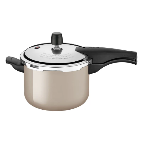Panela De Pressão Tramontina Vancouver 4,5 L 20 cm Alumínio Revestimento Cerâmico Linho