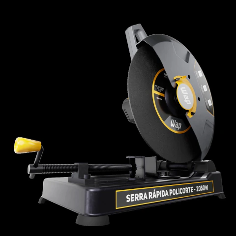 Serra Rápida Policorte de Bancada Profissional 2050W Disco 355mm 14" para cortar Ferro Metal e Aço WAP WF SP01 220V
