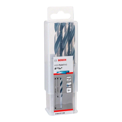 Broca Metal Bosch Aço Rápido Hss-Pointteq 27/64'' 5 Peças