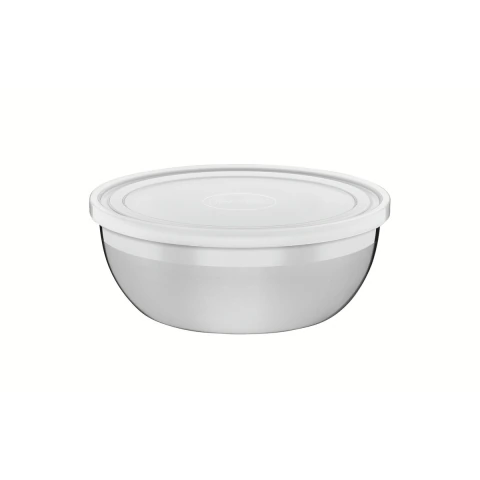 Pote Tramontina Freezinox Aço Inox 2,2 L 20 cm Com Tampa Plástica Redondo Para Cozinha e Freezer