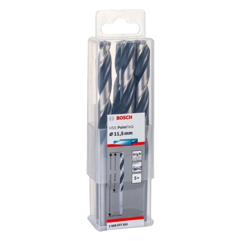 Broca Metal Bosch Aço Rápido Hss-Pointteq 11,5mm 5 Peças
