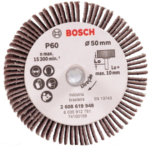 Roda De Lixa Óxido De Alumínio 50X25mm G60 Bosch