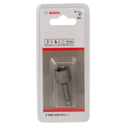 Soquete Canhão Magnético Bosch Extra Hard M8 (13mm) 50mm