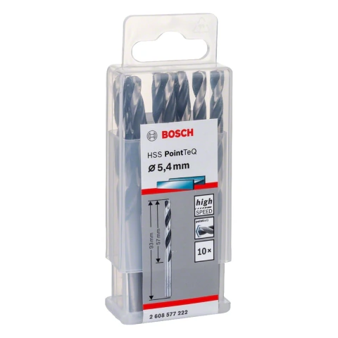 Broca Metal Bosch Aço Rápido Hss-Pointteq 5,4mm 10 Peças