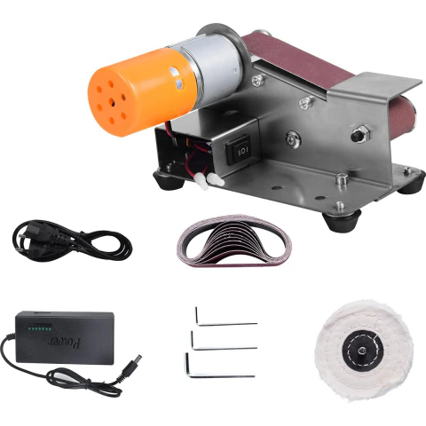 Lixadeira De Cinta Mini Elétrica Bivolt 1.3kg 4000-9000rpm 10 Lixas Worker