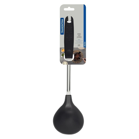 Concha Tramontina Utilita Nylon 180C Aco Inox Cabo Polipropileno Preta Para Panela Antiaderente