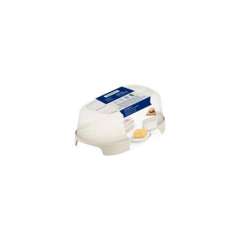 Manteigueira Tramontina MixColor 550 ml Polipropileno Cinza com Tampa Transparente Antimicrobiana