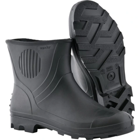 Bota (Ab) Pvc 37 Preta C3/4 Sf Vonder