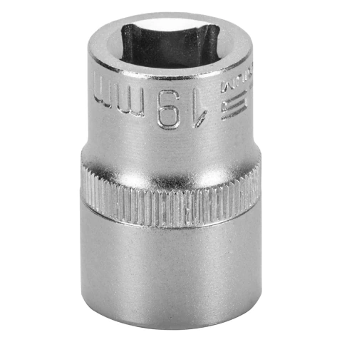 Soquete Sextavado 1/2'' 19mm CrV com Clips Plástico Stels