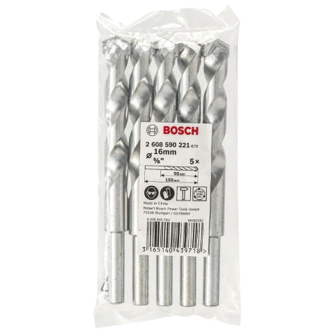Broca Para Concreto Bosch Cyl-1 Ø16 X 85 X 150 mm 5 Peças