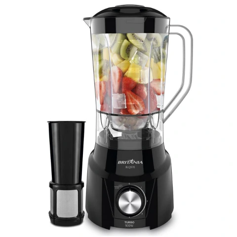 Liquidificador BLQ970P 900W Britânia 2,6L Preto Com 4 Lâminas e Filtro Separador 220V