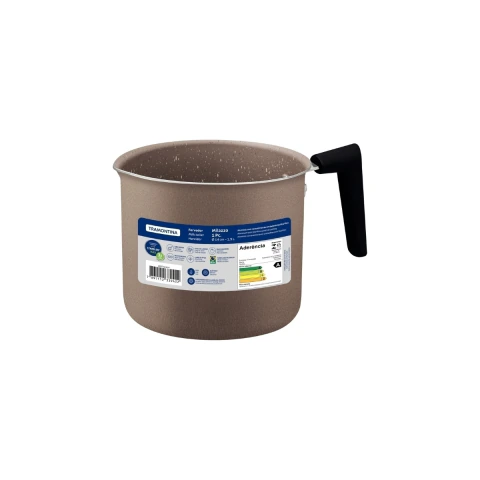 Fervedor Tramontina Milazzo 14 cm 1.6 mm Antiaderente Starflon Max Amêndoa Fogão Gás Elétrico