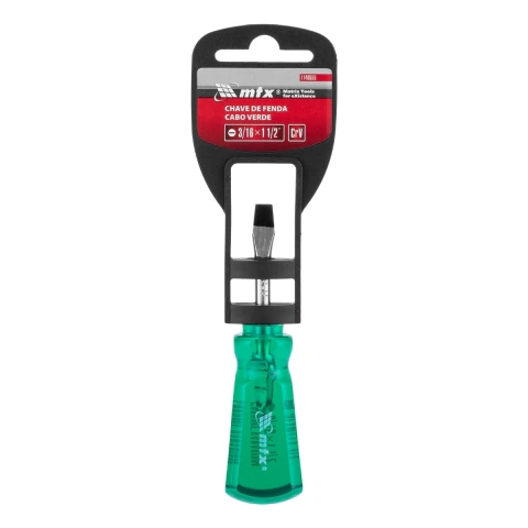 Chave De Fenda Sl5 3/16 X 38 Mm Crv Cabo Verde 1 Peça Mtx Compacta
