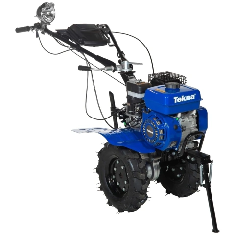 Motocultivador a Gasolina TK90R Tekna 7HP 212CC Com 24 Lâminas Guidão Rotacional e Enxadas Modulares