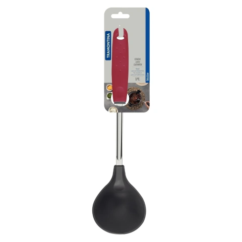 Concha Tramontina Utilità Nylon Vermelha Cabo Polipropileno Resistente 180 Graus Aço Inox Antiaderente