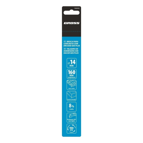 Broca Para Concreto SDS Plus 14X160mm Cobalto Gross