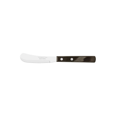 Espátula Para Manteiga Tramontina Polywood Aço Inox 3 Polegadas Cabo Madeira Tratada Castanho