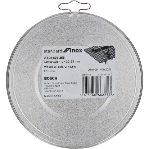 Disco De Corte Bosch Standard For Inox 125X1mm Reto