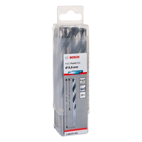 Broca Metal Bosch Aço Rápido Hss-Pointteq 9,6mm 10 Peças