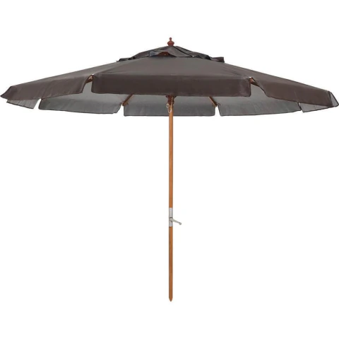 Ombrellone Madeira PVC manivela 2,70m marrom Bel Lazer
