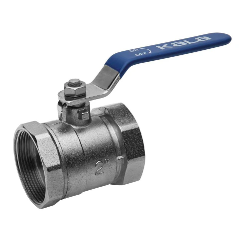 Registro Esfera Vazão Total 1'' Metal Niquelado Controle Irrigação Kala