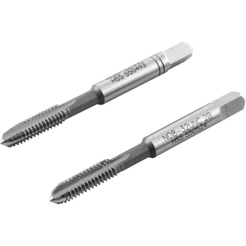 Macho Manual Aço Rápido Nº 8 5/32'' Unc Jogo c/ 2 pçs Vonder