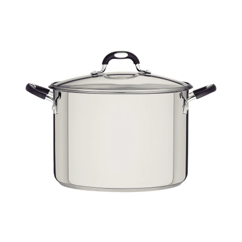 Caldeirão Tramontina Astro Em Aço Inox Com Fundo Triplo Tampa De Vidro 30 Cm 20,8 L Silicone