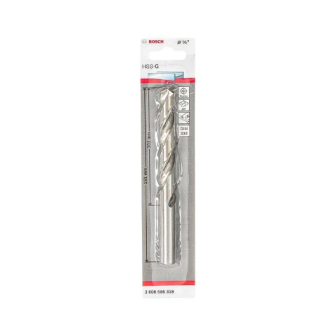 Broca Para Metal Bosch Aço Rápido Hss-G 1/2''