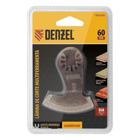 Lâmina De Corte Multiferramenta Segmentada 60 Mm Para Ladrilhos E Tijolos Denzel Aço Ferramentas