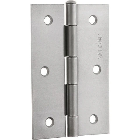 Dobradiça Para Porta 3 Aço Carbono Polido - Vonder