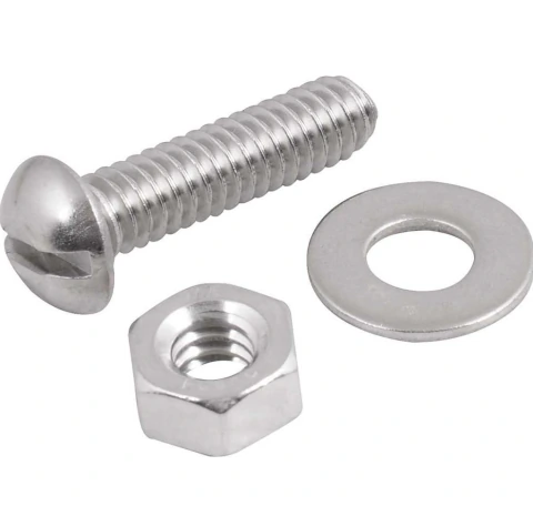 Parafuso Máquina Inox 1/4X1" Cabeça Redonda 4 peças Vonder
