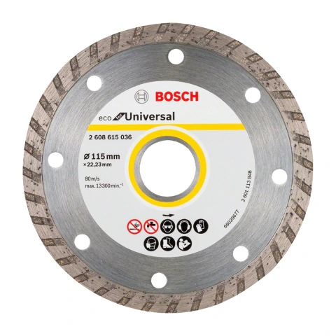 Disco Diamantado Turbo Bosch Eco Universal 115X22,23X2,0X7mm