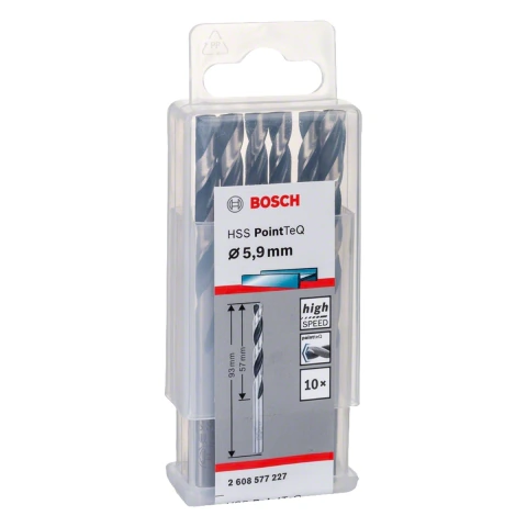 Broca Metal Bosch Aço Rápido Hss-Pointteq 5,9mm 10 Peças