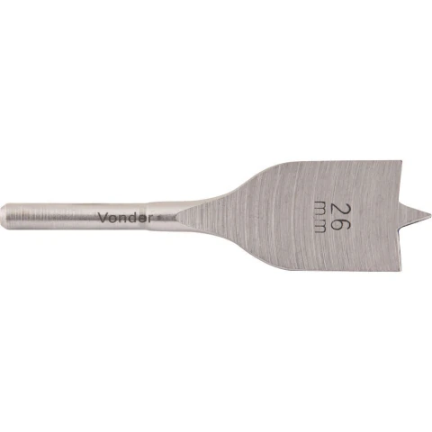 Broca chata aço carbono 26,0x100mm para dobradiça Vonder
