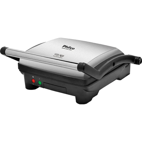 Super Grill Duo Philco Inox 2 em 1 Abertura 180 Graus 127V