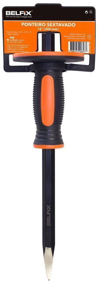 Ponteiro sextavada c/ empunhadura 12" cromo vanádio Belfix