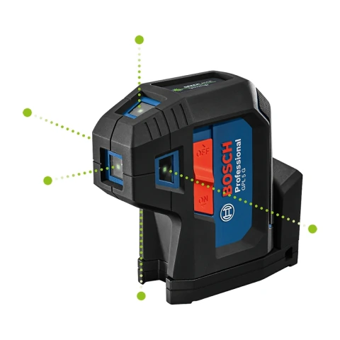 Nível A Laser Verde Bosch Gpl 5 G De 5 Pontos