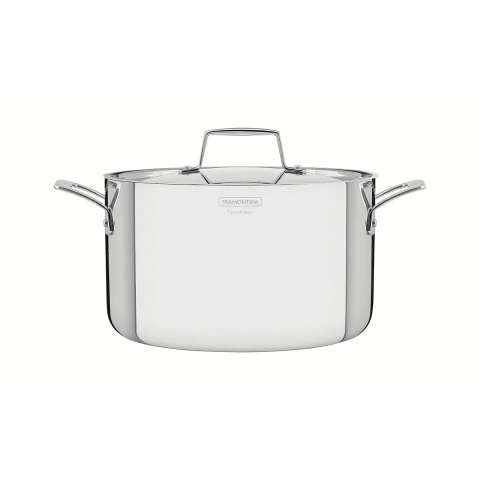 Caçarola Tramontina Grano Funda Aço Inox 20 Cm 3,8 L Fundo Triplo Compatível Com Indução Forno