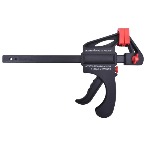 Grampo De Aperto Rápido 6'' 152mm Nylon Fixação Eficiente Worker