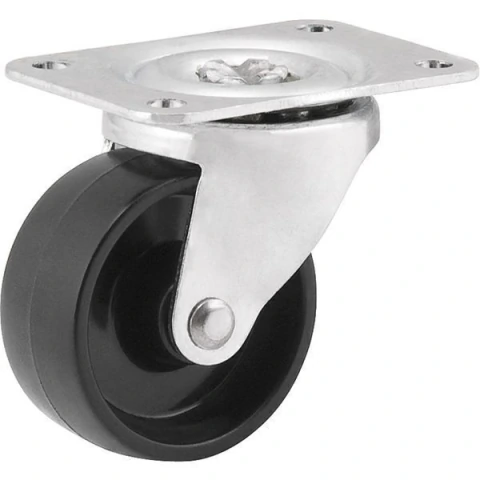 Rodizio giratório 40x18mm 50kg nylon preto Vonder