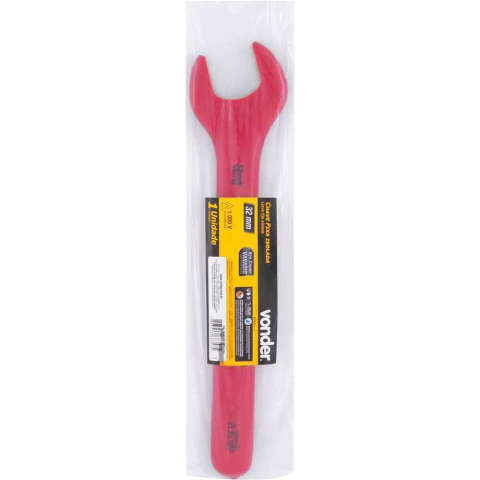 Chave Fixa 32,0 Mm Uma Boca Isolada Iec60900 1000V Nove54 Aço Cromo Vanádio
