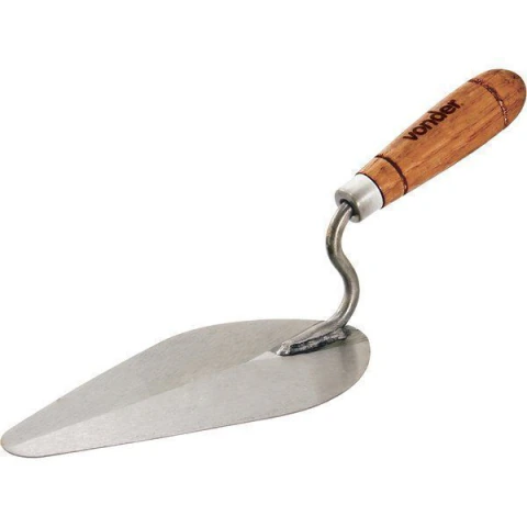 Colher para pedreiro 7" oval cabo madeira Vonder