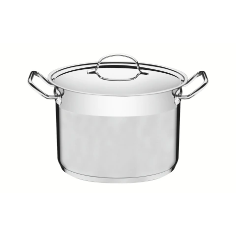 Caldeirão Tramontina Professional Aço Inox Fundo Triplo 24 cm 7,8 L Tampa Plana Satinado