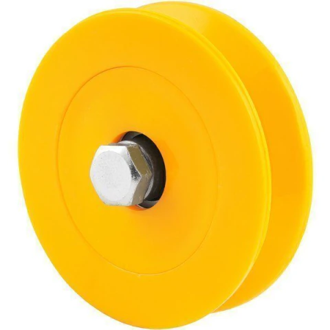 Roldana para portão 4" tipo V em nylon Vonder