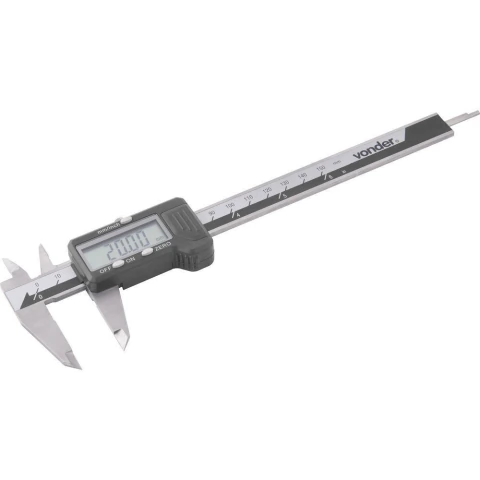 Paquímetro digital 150mm 0,01mm aço inox pd-150 Vonder