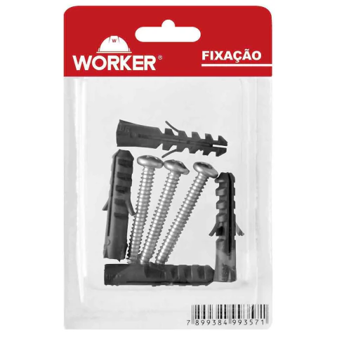 Parafuso Aa Com Bucha 4,2X38Mm 10 Conjuntos Fixação Segura Versátil Worker