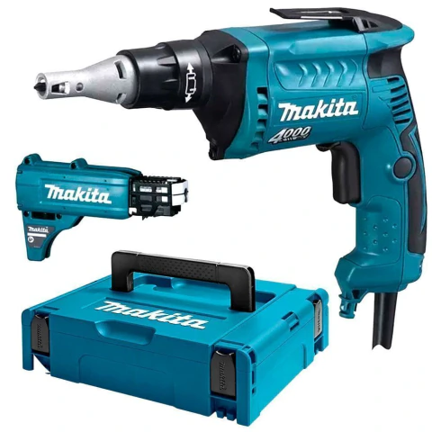Parafusadeira Para Drywall Gesso 570W Torque 16N.m Com Maleta 2 Bits Phillips FS4000JX2 220V Makita